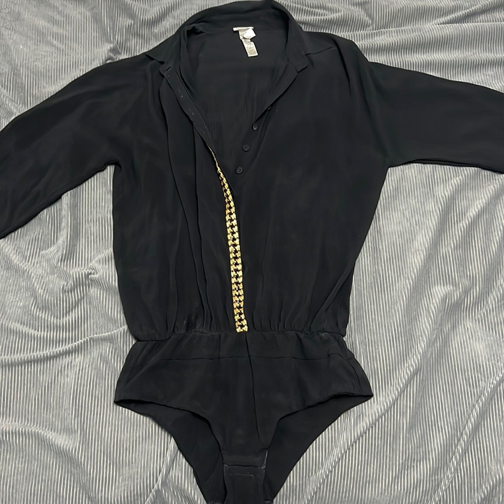 La perla Gold chain silk bodysuit ✨LUXURY PIECE✨